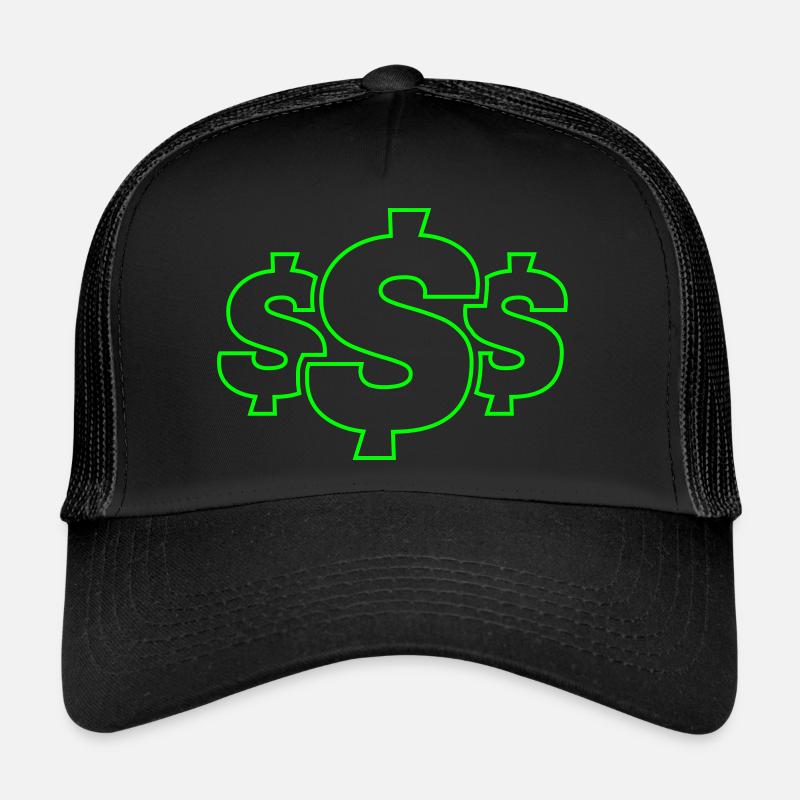 Symbole du dollar Casquette trucker 