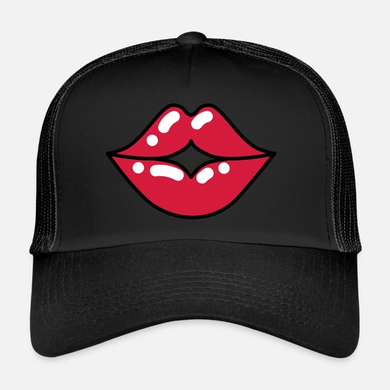 71 Kiss mouth lips Trucker Cap