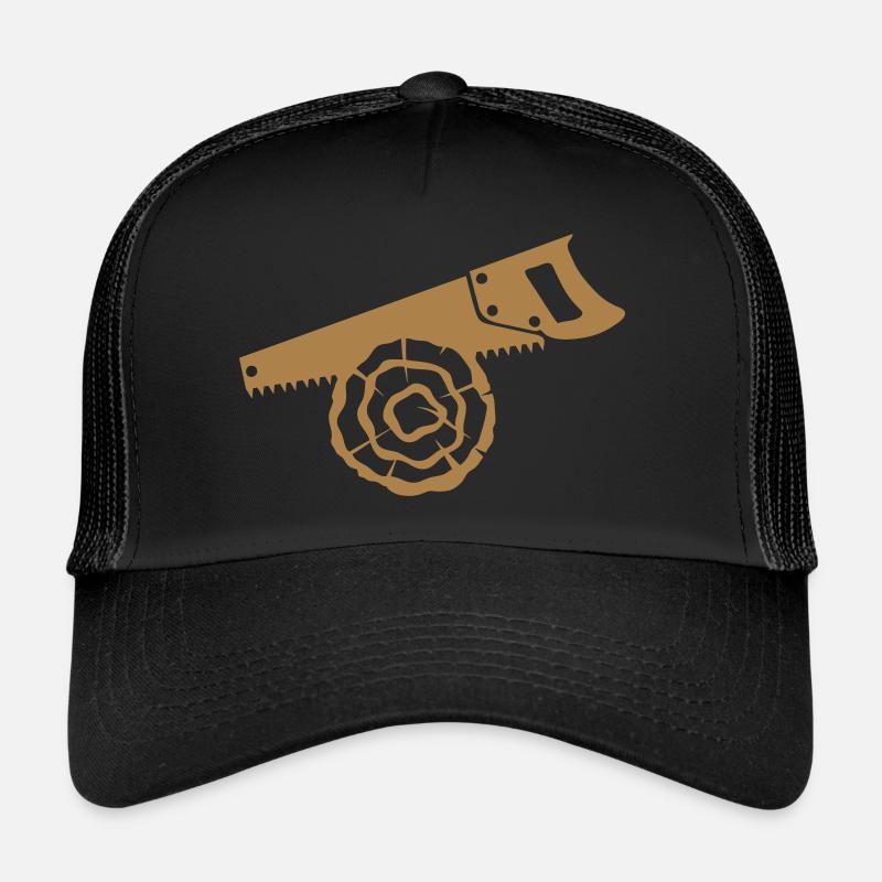 scie bois buche branche Casquette trucker 
