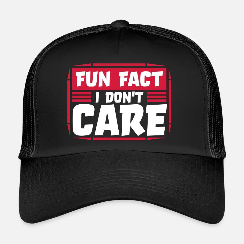 Je me fiche des faits Casquette trucker 