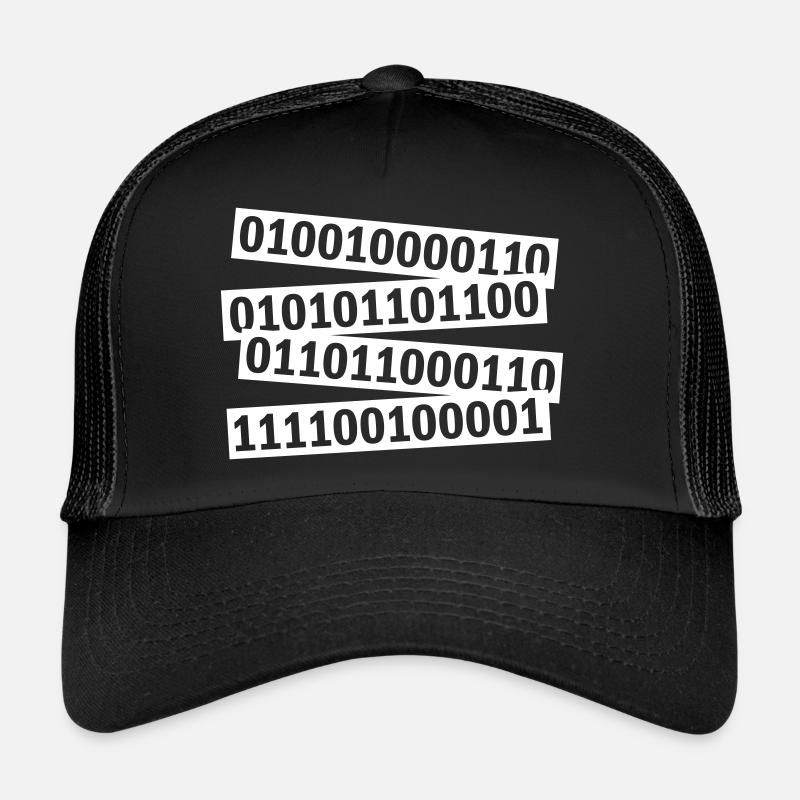 Langage de programme de code binaire Casquette trucker 