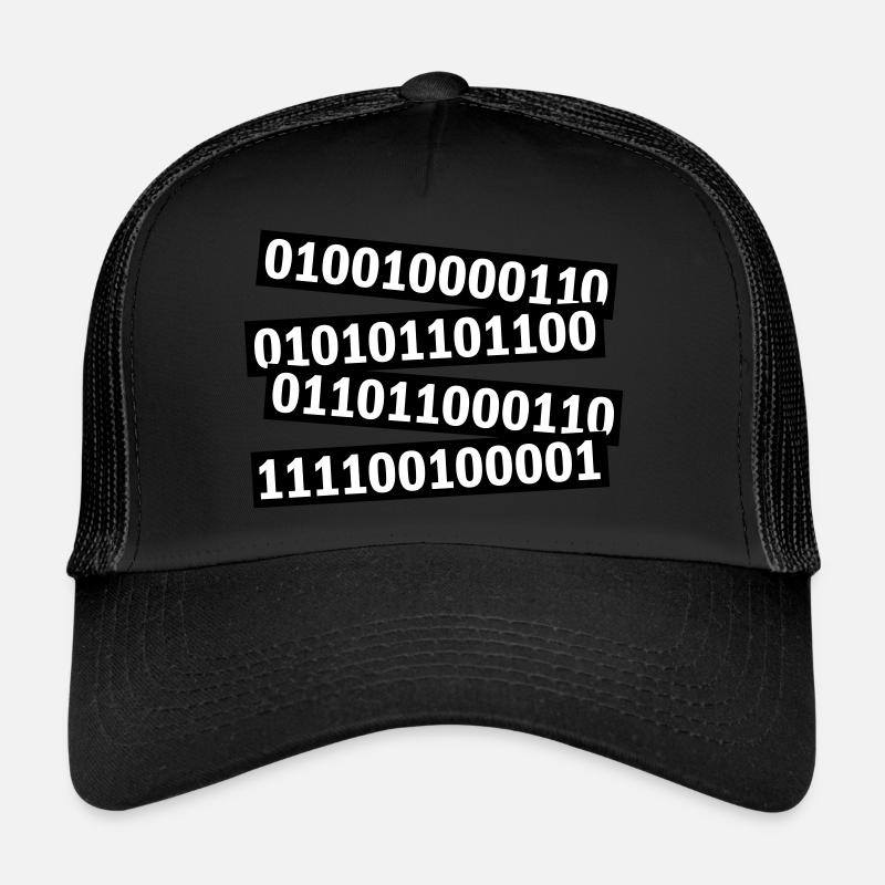 Langage de programme de code binaire Casquette trucker 