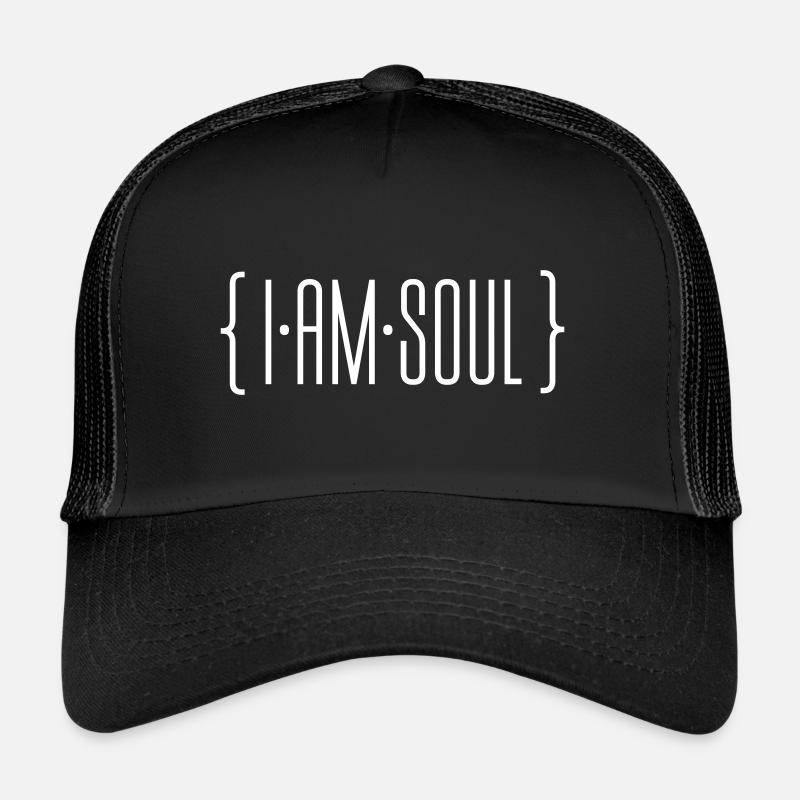 Je suis l’âme - Ich bin Seele - Casquette trucker  - noir/noir