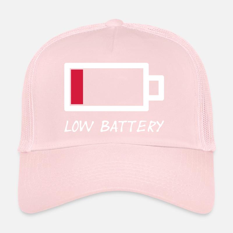 low battery - low battery exhausted vector Trucker Cap