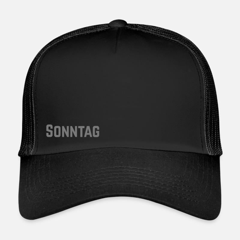 Sonntag Wochentag als Text Trucker Cap