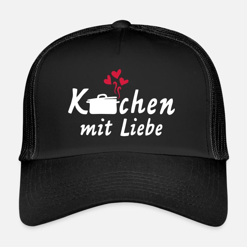 kochen liebe hobbykoch freude spass topf koch herz Trucker Cap