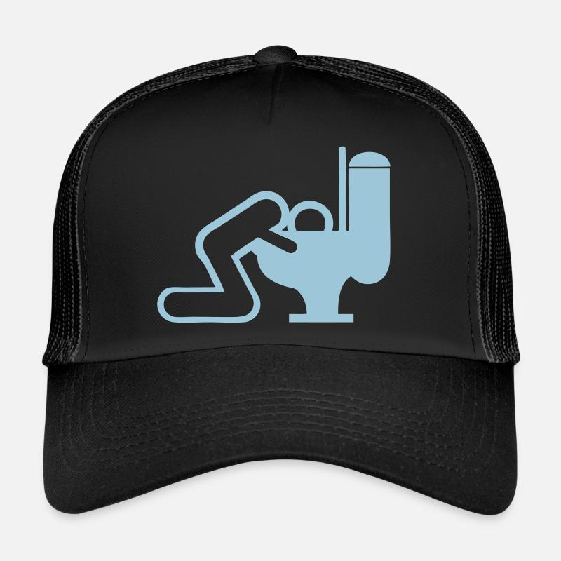 Erbrechen Mann Toilette Toilette wc Trucker Cap