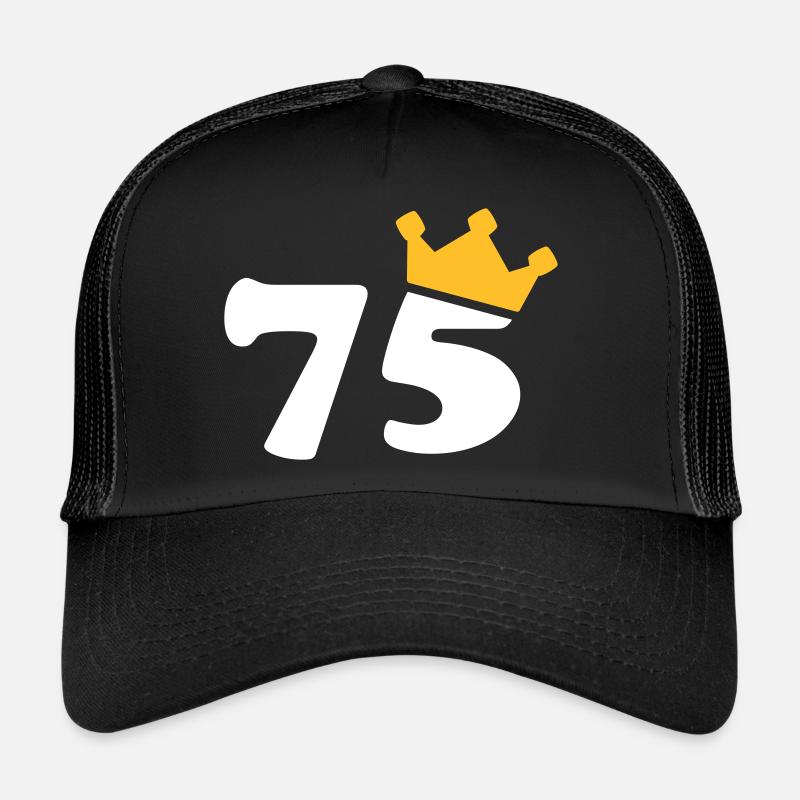 75 Krone 75. Geburtstag 75 Jahre - Trucker cap - sort/sort