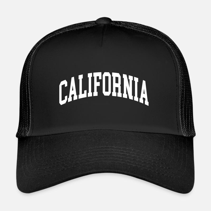 California - Trucker Cap - Schwarz/Schwarz