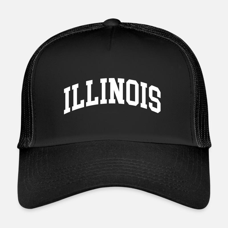Illinois - Trucker Cap - Schwarz/Schwarz
