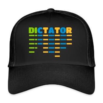 dictateur - Casquette trucker  - noir/noir - Devant