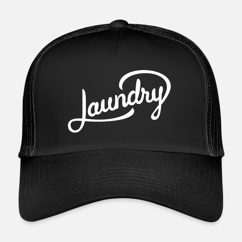 Funny lettering for laundry Trucker Cap