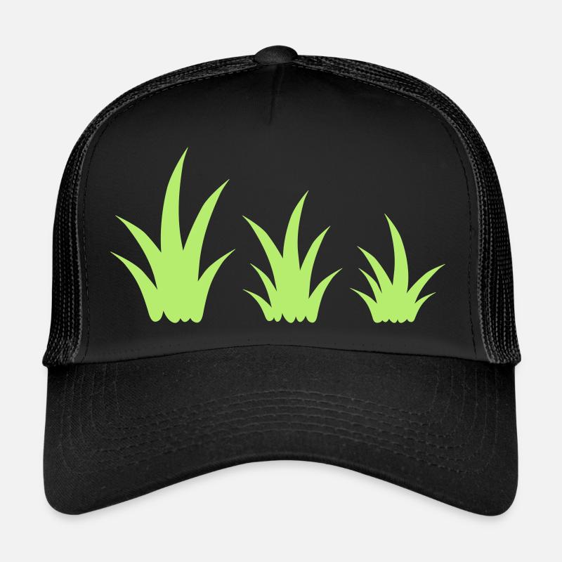Conception de cliparts décoration de modèle touffes d'herbe Casquette trucker 