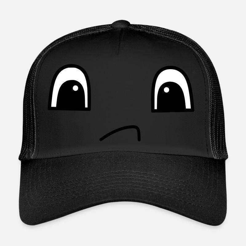 Cute sad face - Trucker Cap - Schwarz/Schwarz
