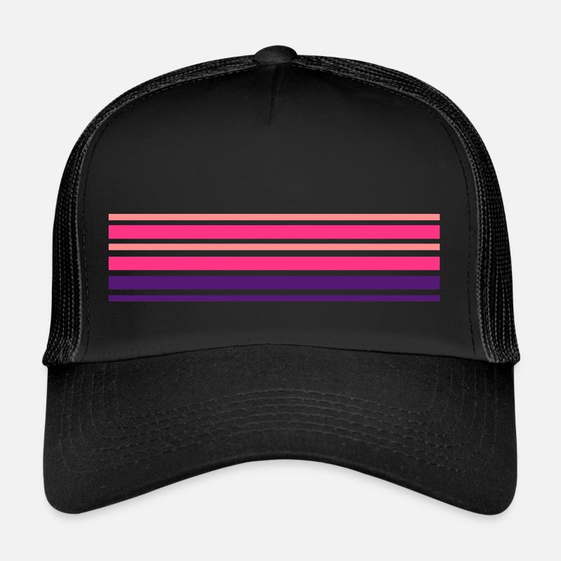 Cool Stripe Self Dye Coloré Hommes Hommes Casquette trucker 