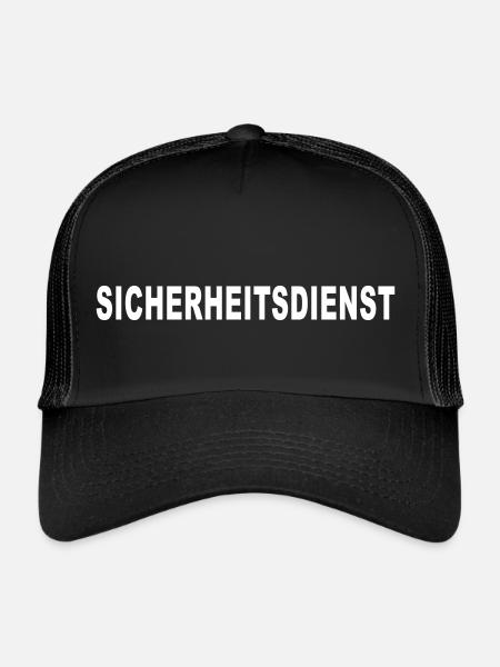 SICHERHEITSDIENST 2000 - Trucker Cap - Schwarz/Schwarz