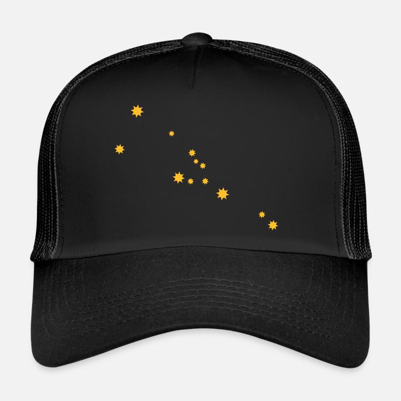 Zodiac sign Taurus Constellations Night Sky Taurus - Trucker Cap - black/black