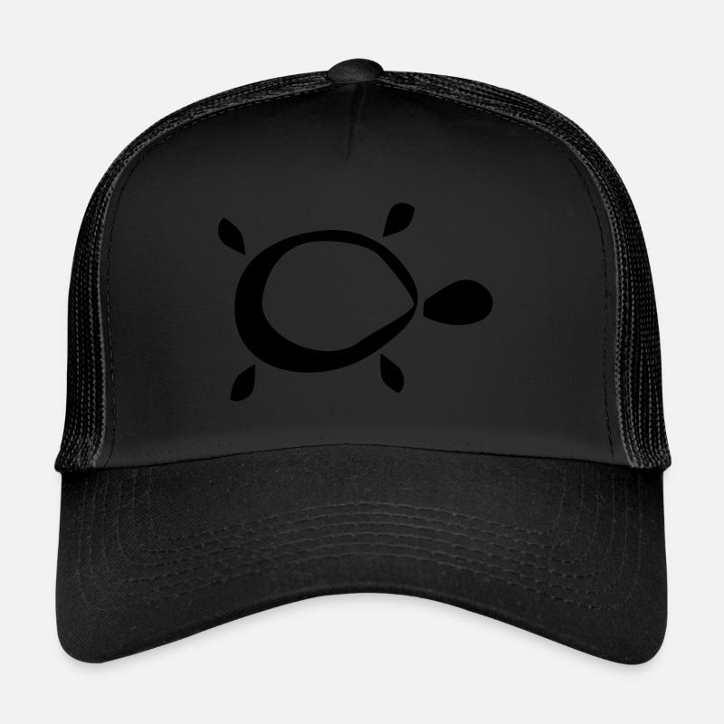 Schildkröte - Trucker Cap - Schwarz/Schwarz