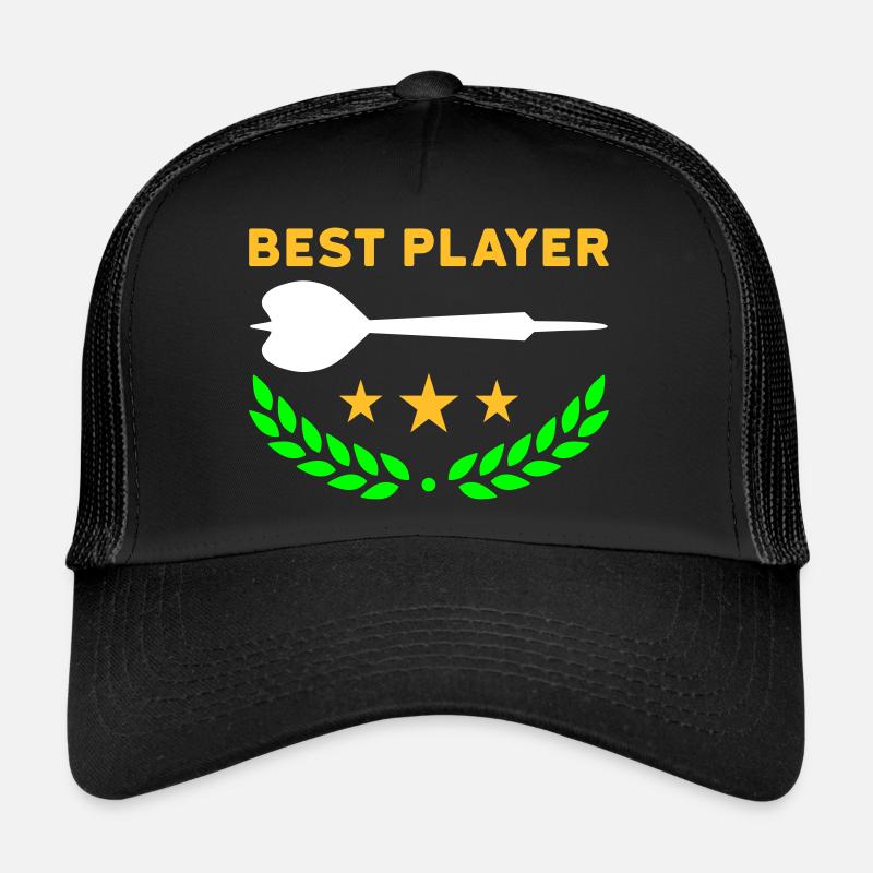 Meilleur joueur (fléchettes, trois étoiles, couronne de laurier) Casquette trucker 