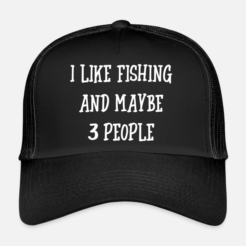 PÊCHE - Casquette trucker  - noir/noir
