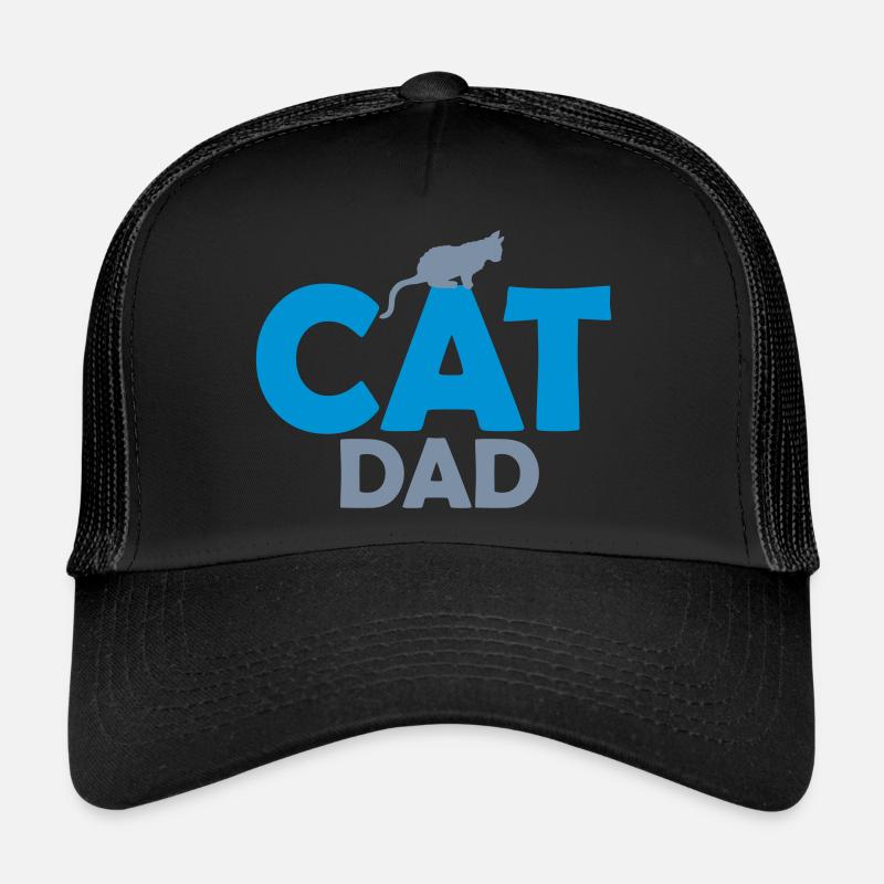 Cat Dad Logo Design Trucker Cap