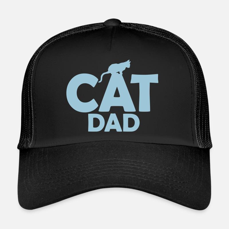 Cat Dad Logo Design Trucker Cap