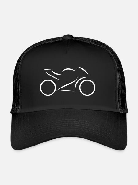Motorcycle Superbike - Trucker Cap - black/black - Front
