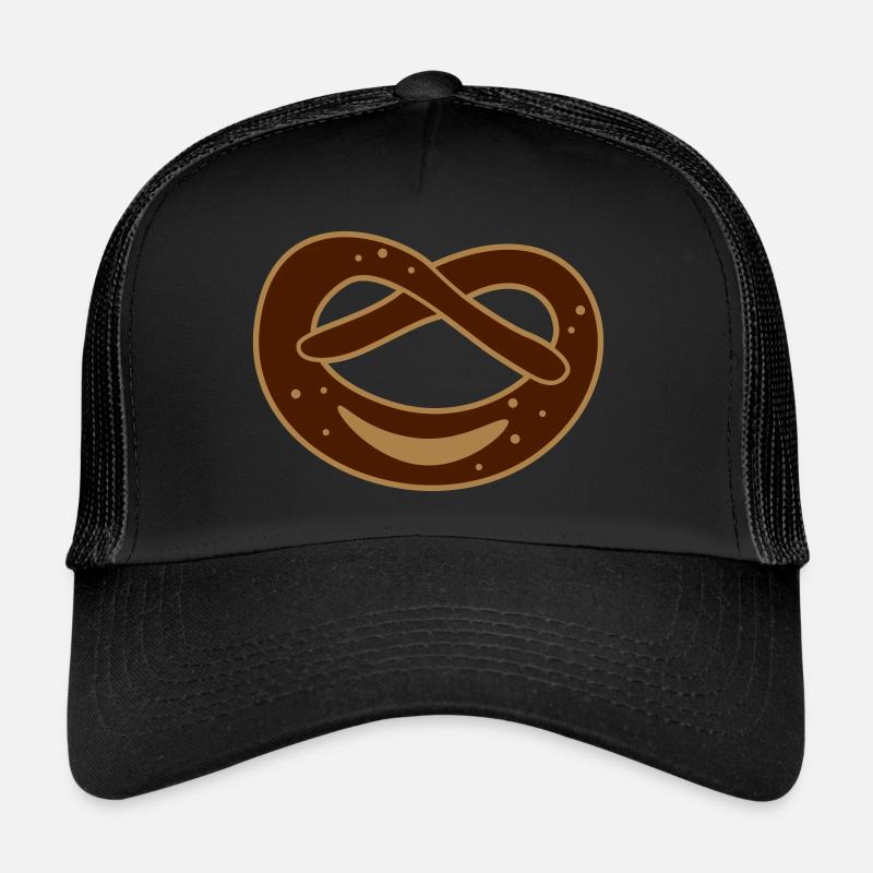 Vector pretzel two-tone in your desired colors - Trucker Cap - black/black