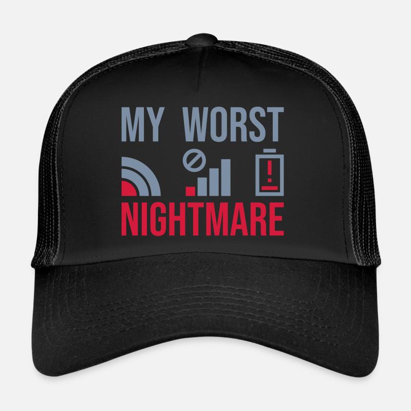Symboles mon pire cauchemar Casquette trucker 