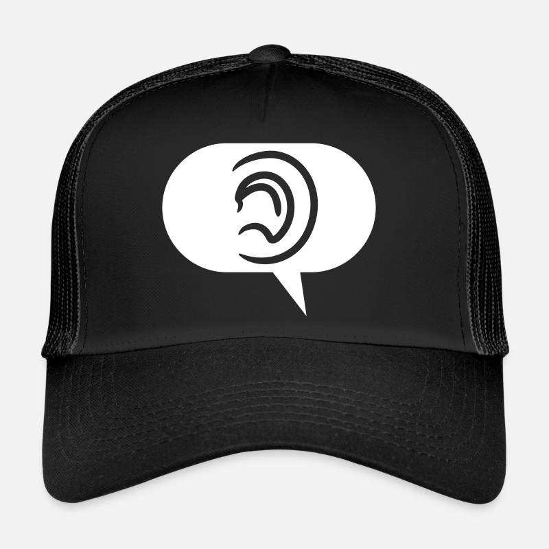 Perceive sounds Symbol speech bubble Trucker Cap
