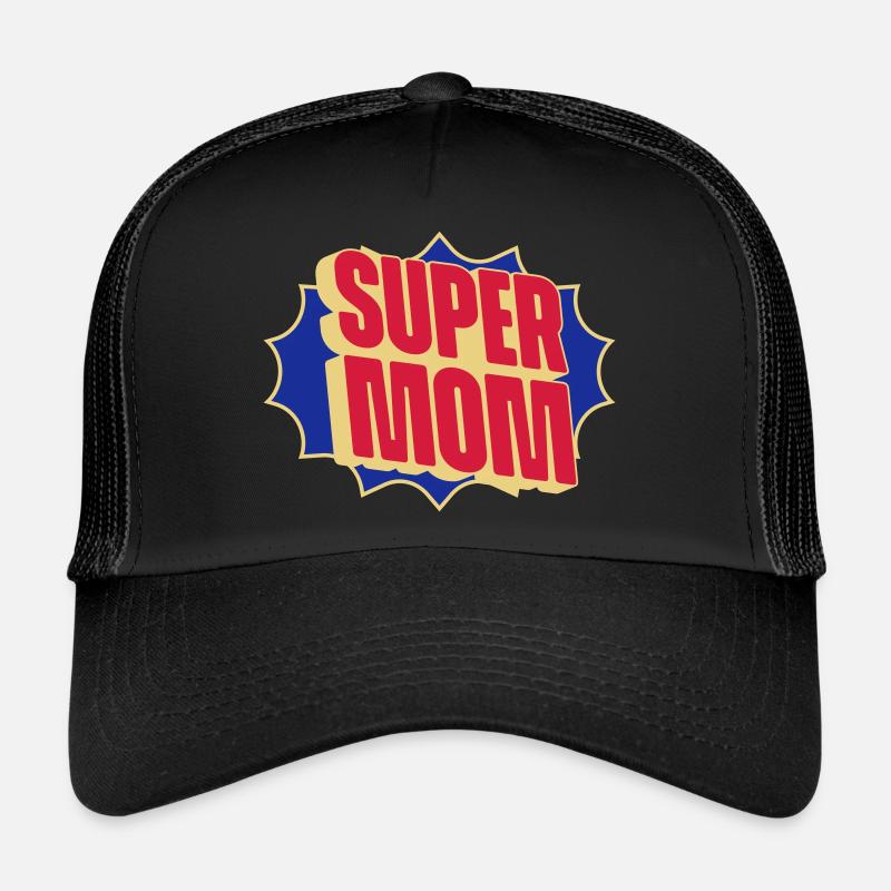 Super Mama - Trucker Cap - Schwarz/Schwarz