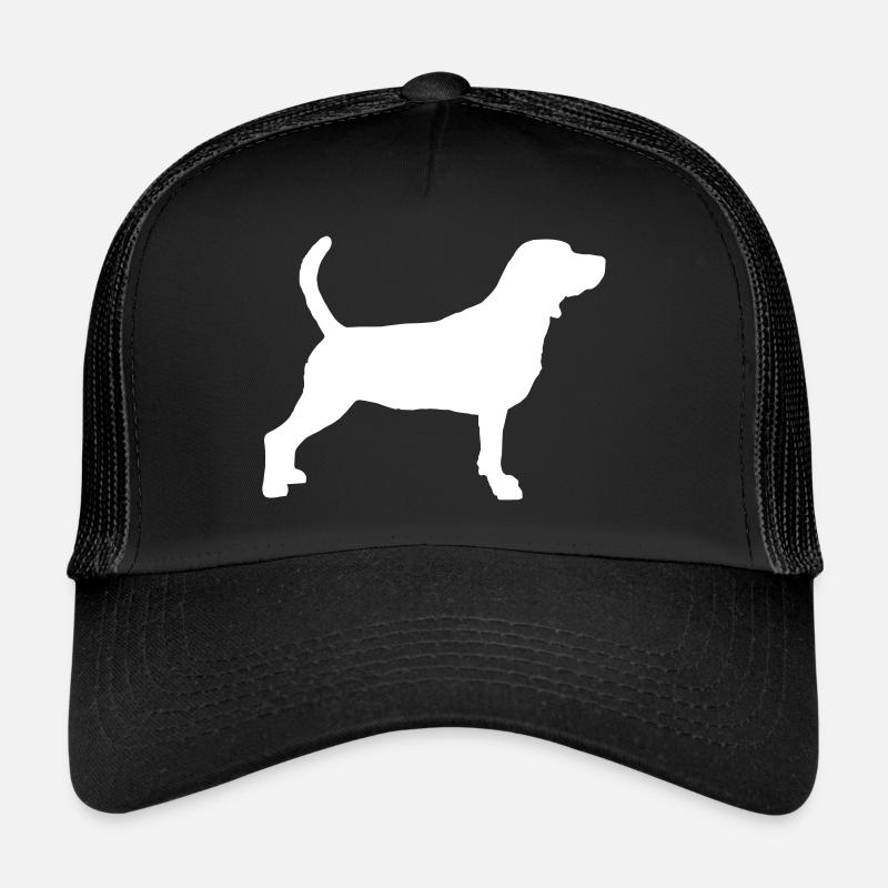 Beagle Silhouette - Trucker Cap - Schwarz/Schwarz