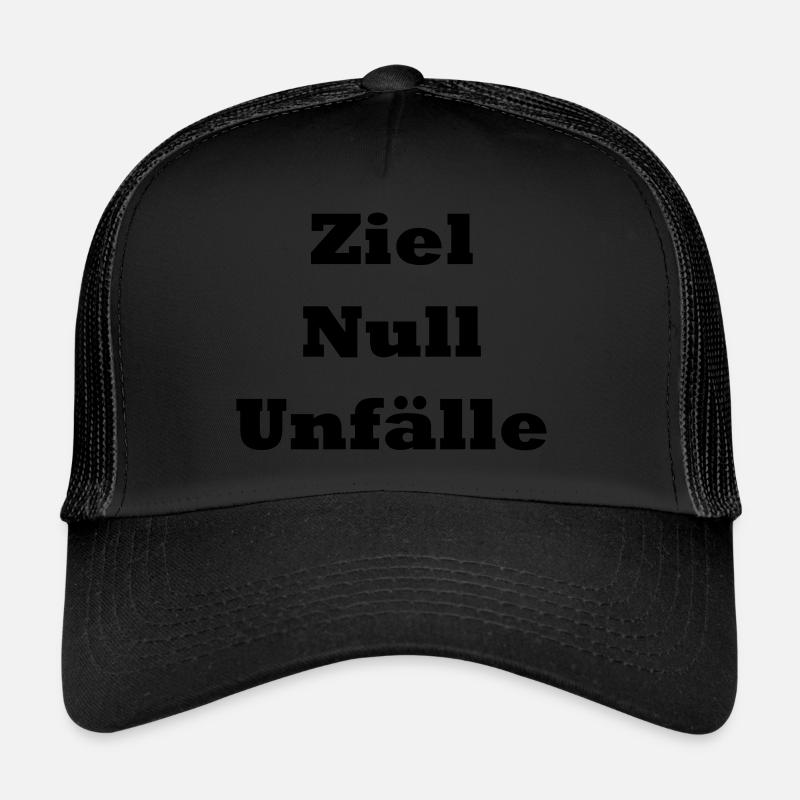 Ziel Null Unfälle (schwarz) Trucker Cap