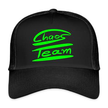Chaos Team - Trucker Cap - Schwarz/Schwarz - Vorne