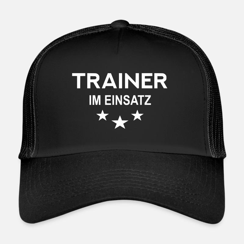 Trainer im Einsatz - Trucker Cap - Schwarz/Schwarz