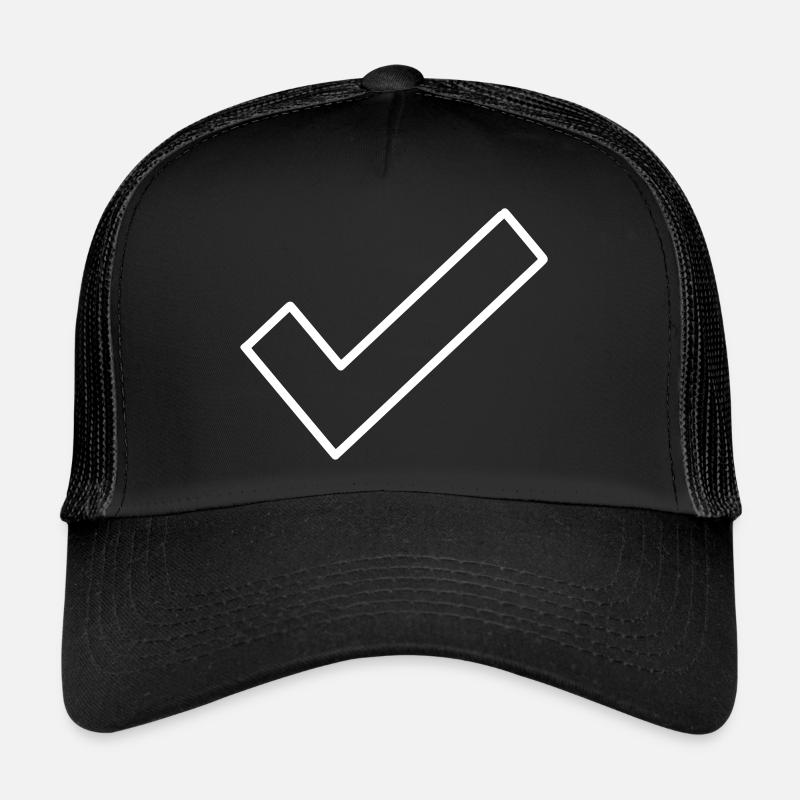 Hook Emoji Sketch Drawing - Trucker Cap - black/black