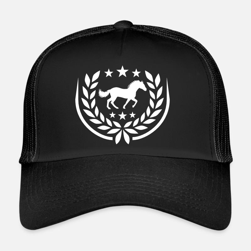 Sterne Pferd Lorbeerkranz Wappen Trucker Cap