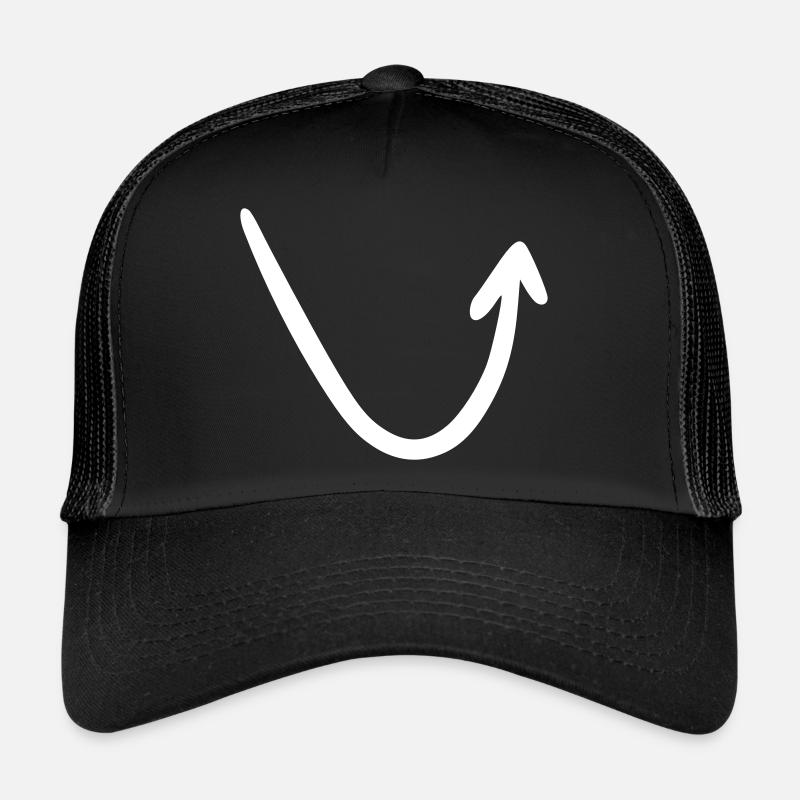 Flèche dessin esquisse blanc Casquette trucker 