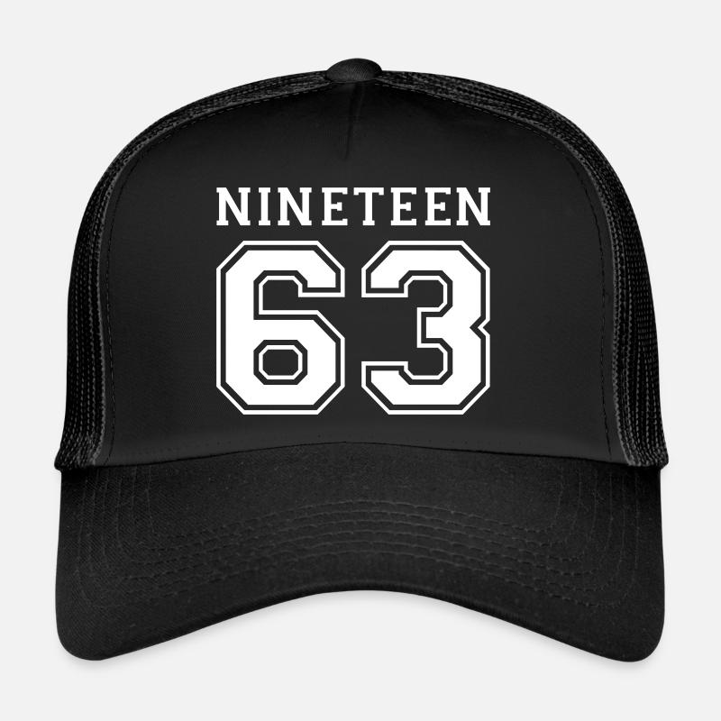 1963 - Casquette trucker  - noir/noir