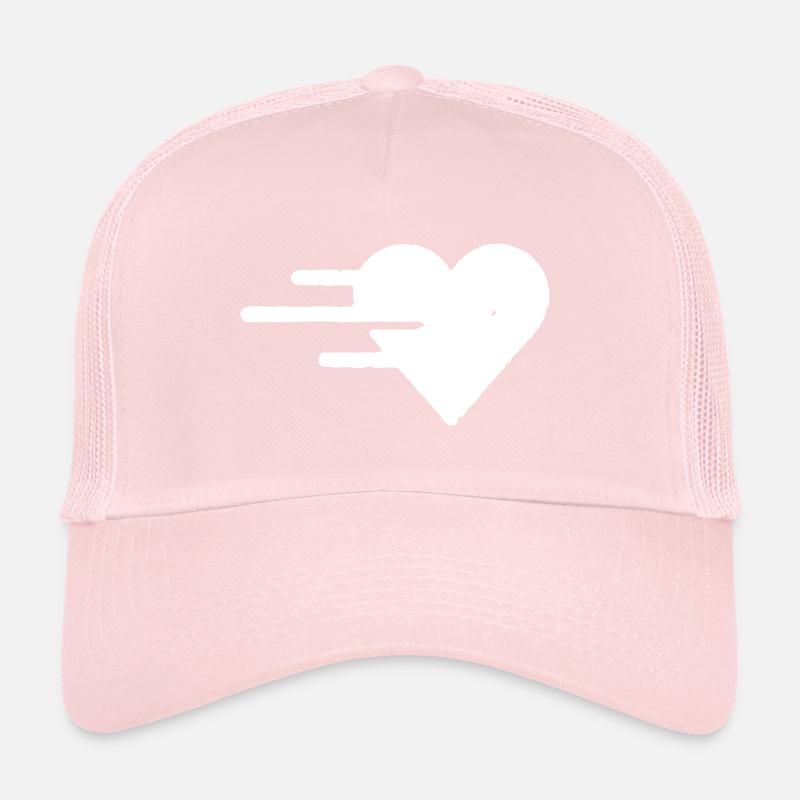 Coeur avec des lignes Casquette trucker 
