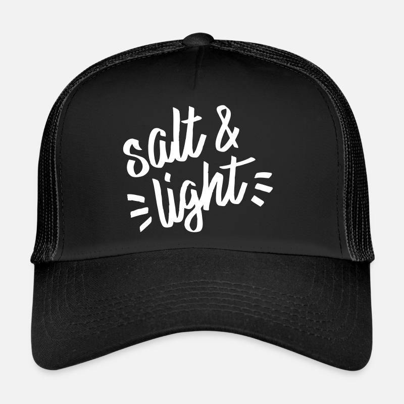 salt and light _ salt and light (2) color selectable - Trucker Cap - black/black