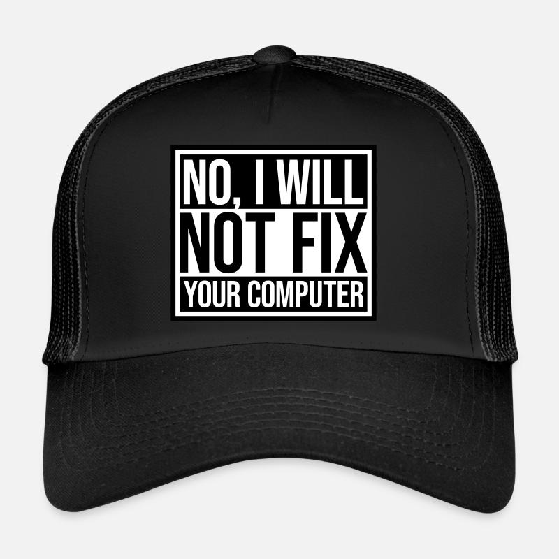 Ne pas réparer votre ordinateur - Casquette trucker  - noir/noir