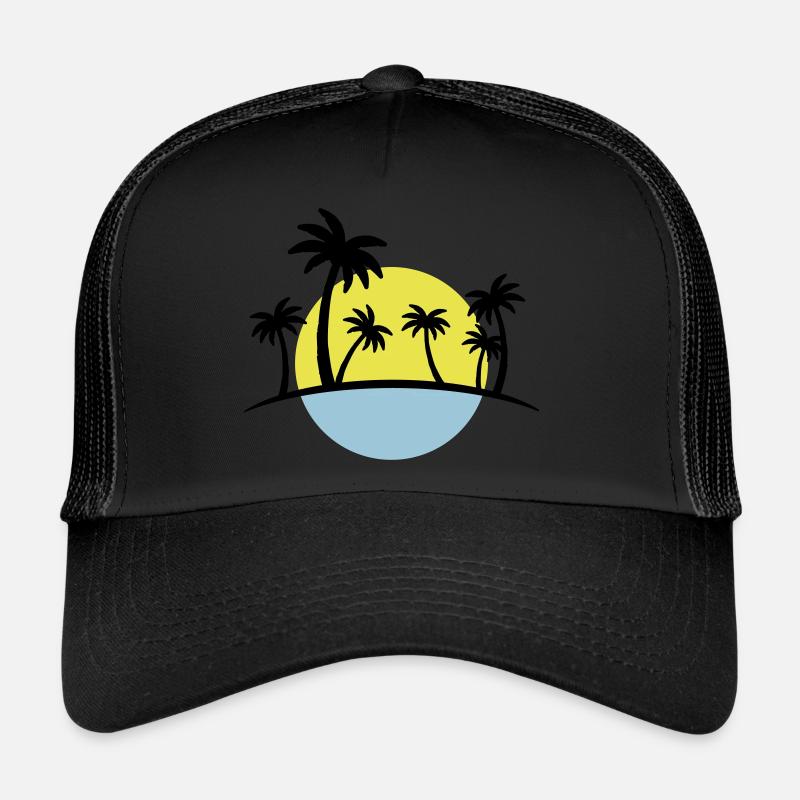 Beach Palms 3 Trucker Cap