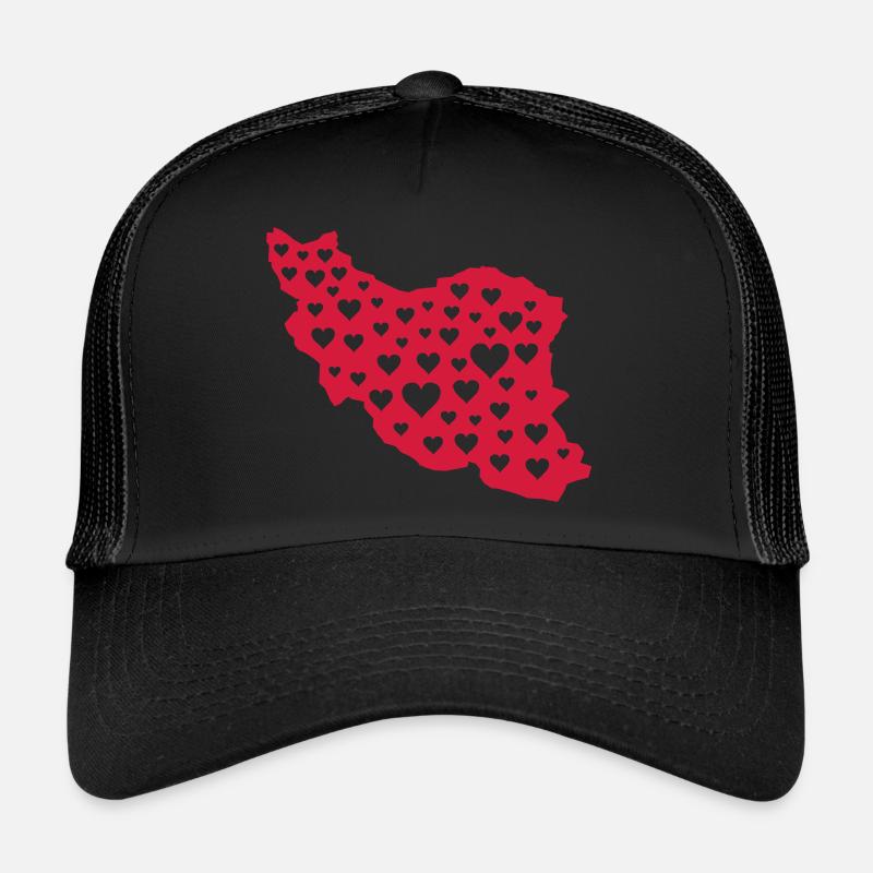 iran liebe - Trucker Cap - Schwarz/Schwarz