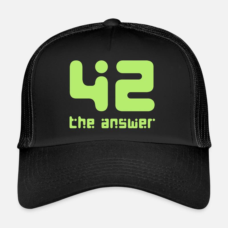 42, the Answer Galaxy Science Fiction UFO Rocket Trucker Cap