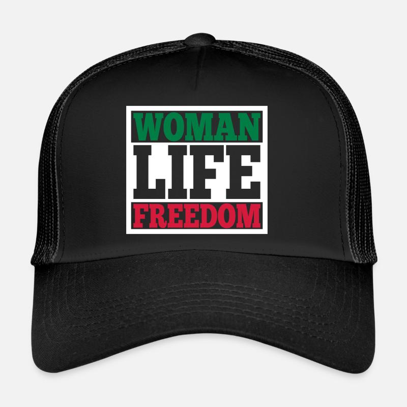 Femmes liberté de vie iran - Casquette trucker  - noir/noir