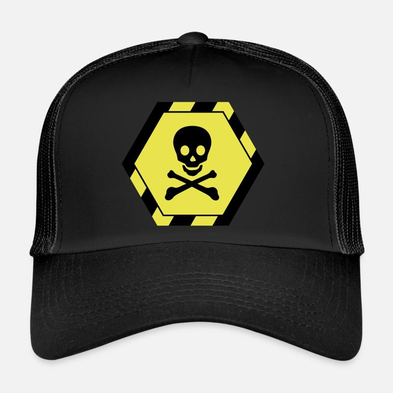 Totenkopf - Trucker Cap - Schwarz/Schwarz