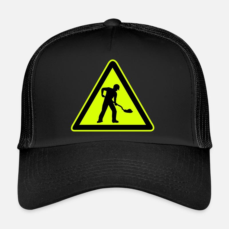 Road construction sign construction site 1 Trucker Cap