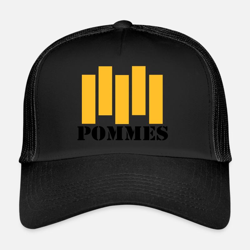 Les frites - Casquette trucker  - noir/noir