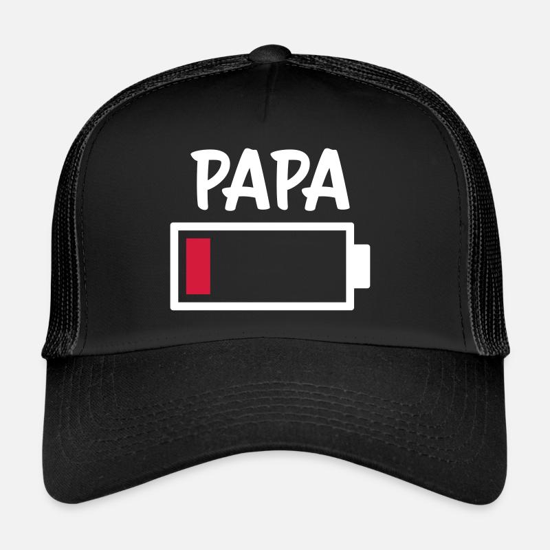 Dad - Battery empty - Trucker Cap - black/black
